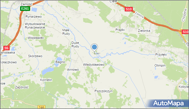 mapa Dębinek, Dębinek na mapie Targeo